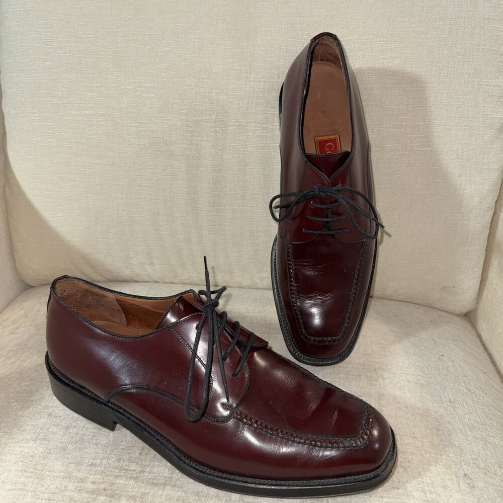 Cole Haan C00658 Burgundy Leather Split Toe Lace Dress Shoes Men 10.5D US/44EU
